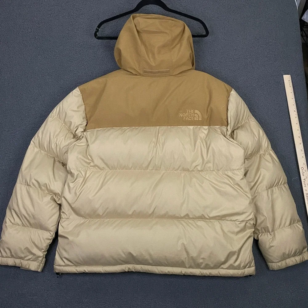 North Face 1996 Colorblock Down Puffer Jacket Mens XL Pale Wheat Retro NF0A3YRJ